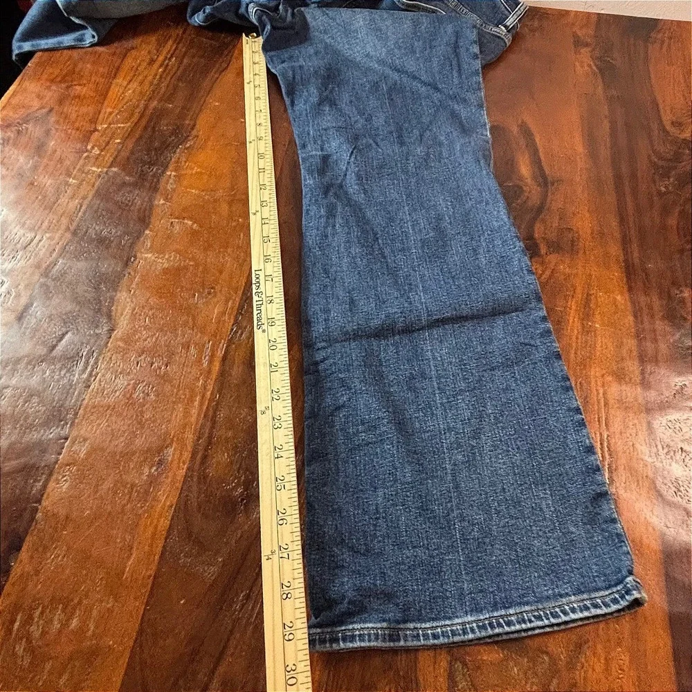 Madewell Women's Dark Blue Flare Wide Leg Jeans